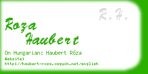 roza haubert business card